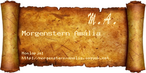 Morgenstern Amália névjegykártya
